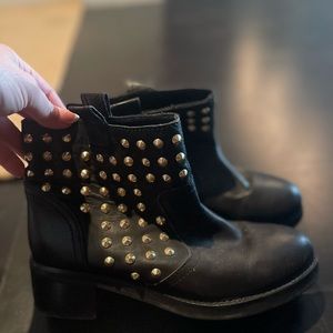 Topshop Leather Combat Boots